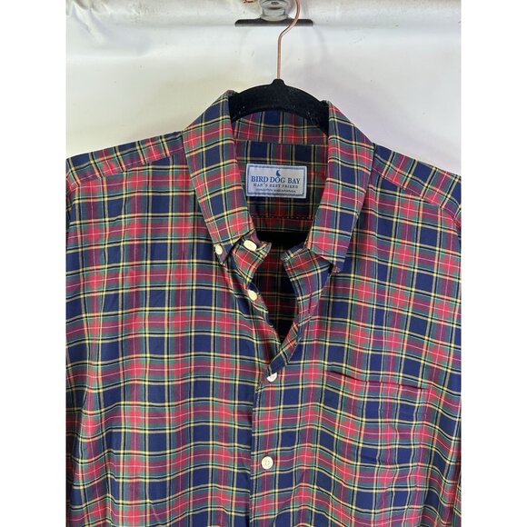 Bird Dog Gray Tartan Plaid Button Front Dress Shirt - Picture 4 of 7